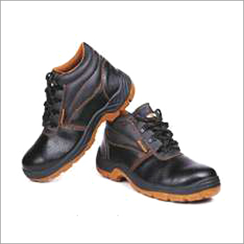 Black Brown Leather Safety Shoes