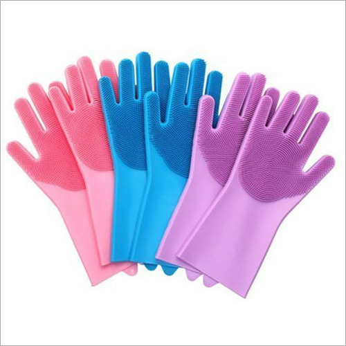 Nylon Silicone Dishwashing Gloves