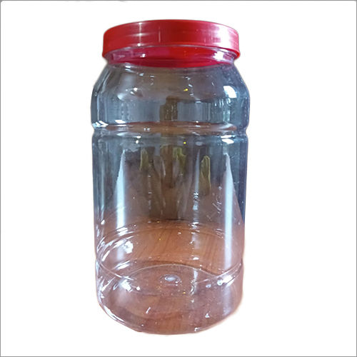 Transparent Screw Cap Plastic Jar