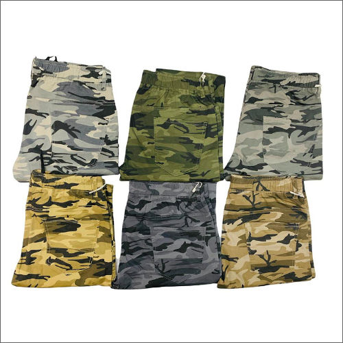 Multicolor Mens Camo Cotton Joggers