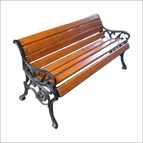 Polished Cast Iron Garden Bench