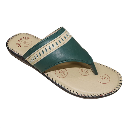 Ladies Leather Sole Medicated Slippers