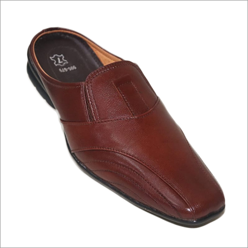Mens Brown Leather Slip On Shoes