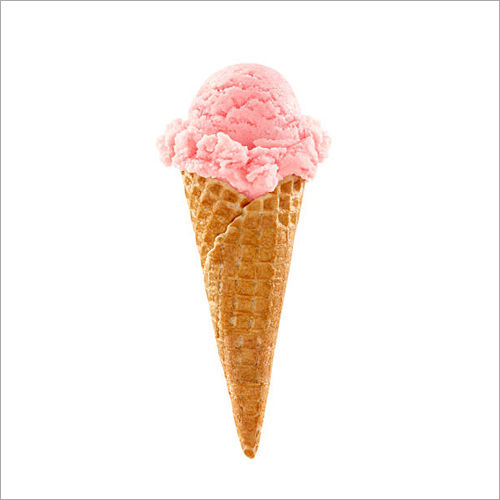 Pink Flavoured Ice Cream Cone