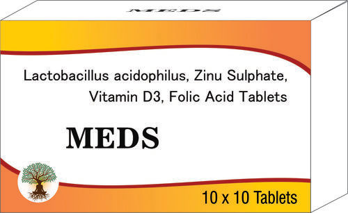 Lactobacillus acidophilus, Zinc Sulphate, Vitamin D3, Folic Acid Tablets