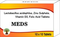 Lactobacillus acidophilus, Zinc Sulphate, Vitamin D3, Folic Acid Tablets