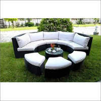 Durable Half Round Wicker Sofa Set