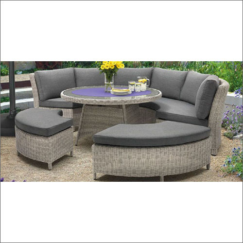 Durable Round Shape Wicker Sofa Set