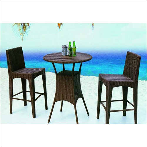 Wicker Bar Outdoor Chair And Table Set