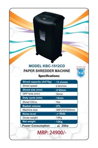 paper shredder machine- KBC-0803CD