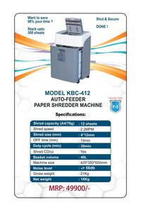 paper shredder machine-KBC-1020MC