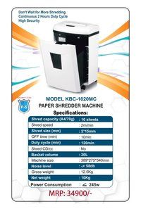 paper shredder machine-KBC -412 Auto Feeder