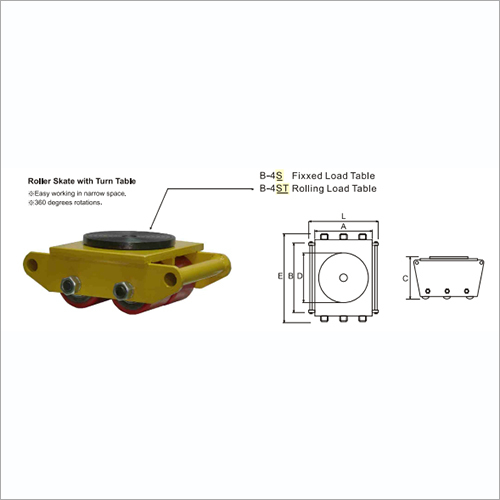 Roller Skates With Turn Table - Application: Material Handling