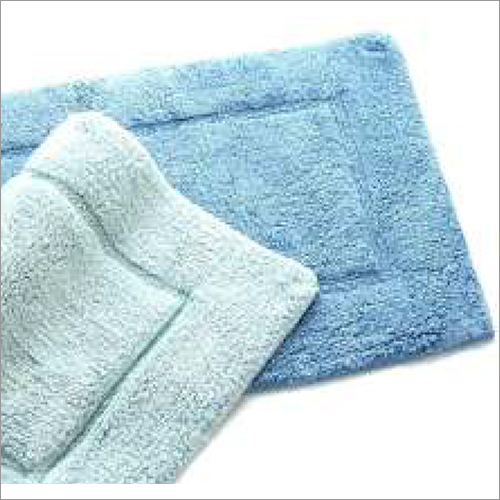Bathroom Softs Mats - Cotton Customized Shape Blue Color | Modern Design Anti Slip Quick Drying