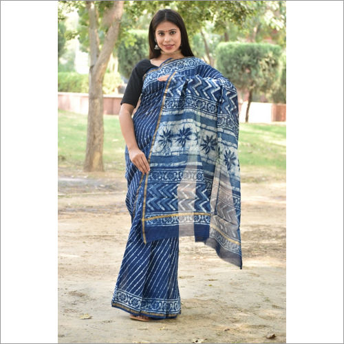 Cream Colour Chanderi Saree | RC104