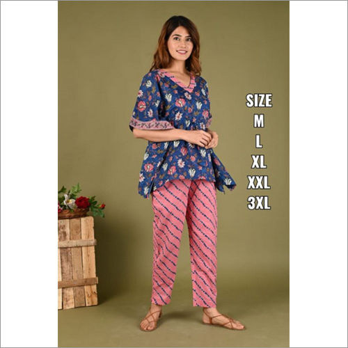 Cotton Kaftan Night Suit