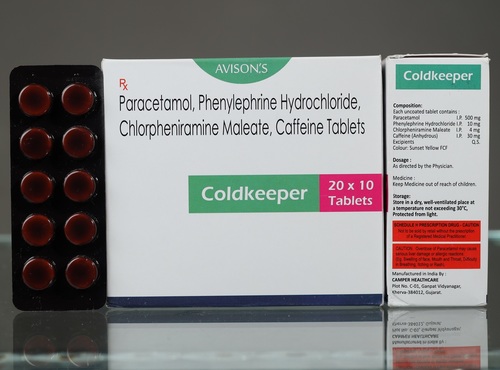 Paracetamol phenylephrine CPM Caffiene Tablets