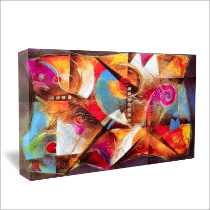 Multicolour Canvas Artwork Colourful Abstract Paintings