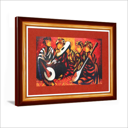Apricot Brown Abstract Artwork Paintings By MAHATTA ART PRIVATE LIMITED