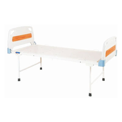 Cream Hospital Plain Bed With Abs Head And Foot Boards