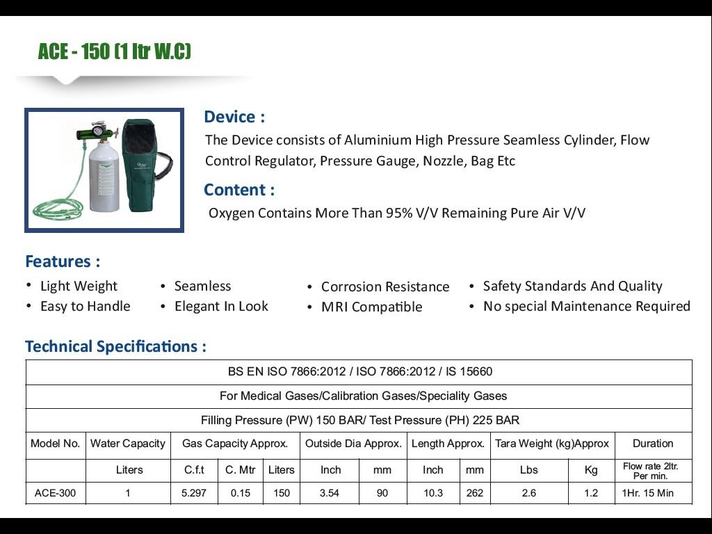 Medical Oxygen Kit for Emergency