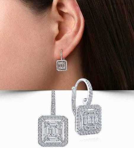 Real  Diamond And Bugget Hoop Earring