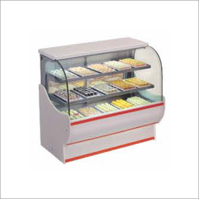 Metal Curved Glass Display Counter