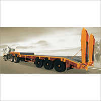 40 ft Semi Low Bed Trailer with Spring Ramp And Width Extension