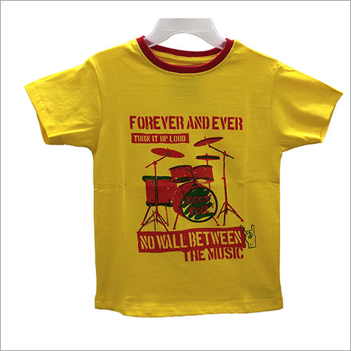 Yellow Kids Half Sleeve Cotton T-shirts