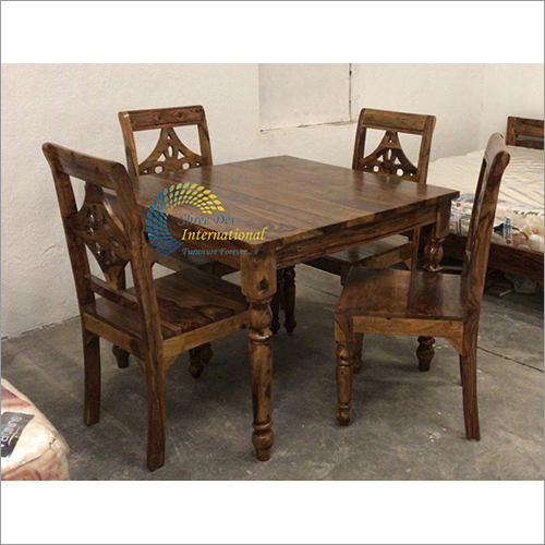Wooden 4 Seater Dining Set