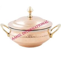Copper Steel Serving Bowl