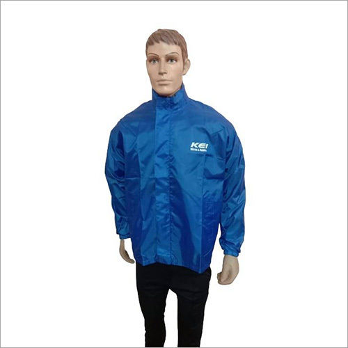 Full Sleeves Mens Blue Windcheater Jacket