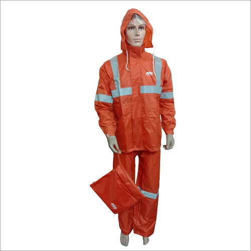 Mens Orange Reflective Rain Suit Size: Different Available