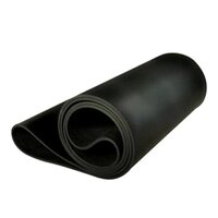 Black Conveyor Belt - Rubber Material | Flat Belt Design For Industrial Use, High Strength And Superb Durability