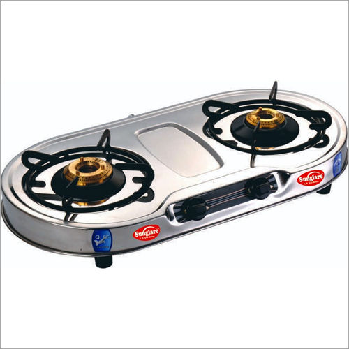 Globe Oval Shaped Nano Two Burner Gas Stove