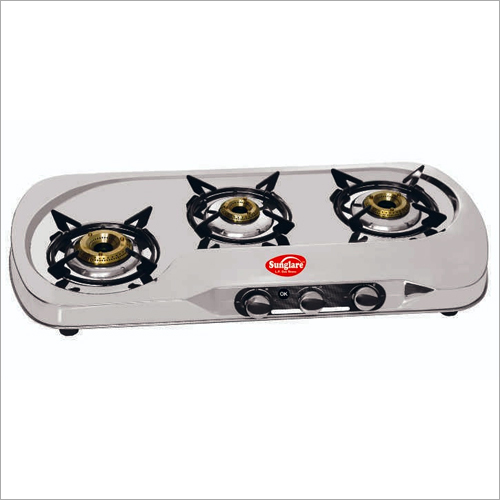 Oval Shaped Three Burner Gas Stove