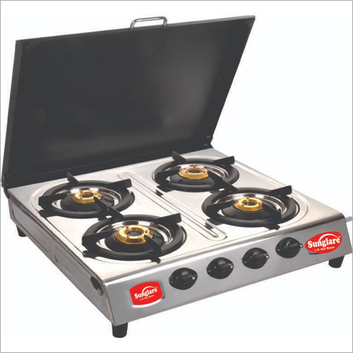 Four Burner Gas Stove With Cover