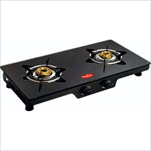 Two Burner Black Frame Gas Stove