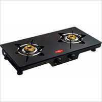 Sleek Design Crystal Glass Two Burner Gas Stove