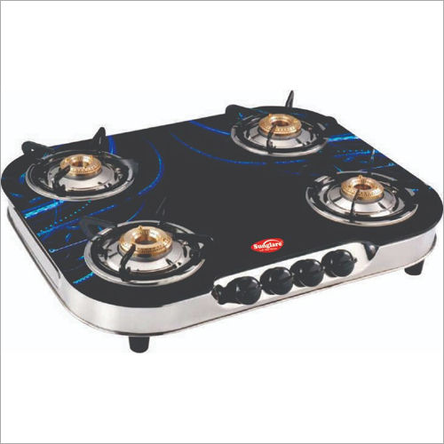 Round Digital Print Four Burner Gas Stove