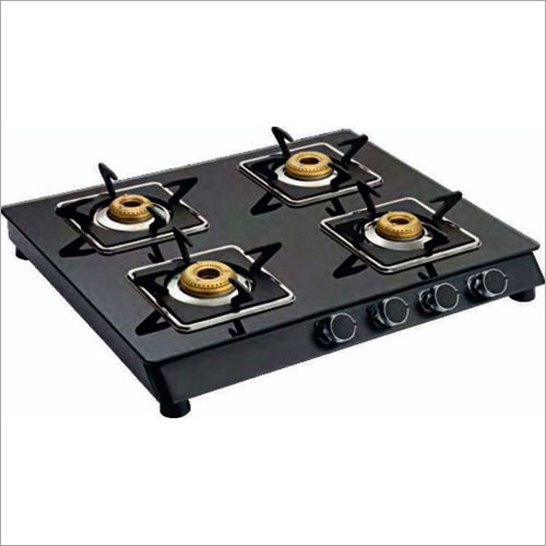 Sleek Design Crystal Glass Four Burner Gas Stove