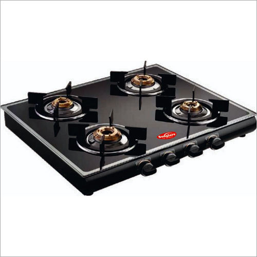 High Quality Crystal Glass Four Burner Gas Stove