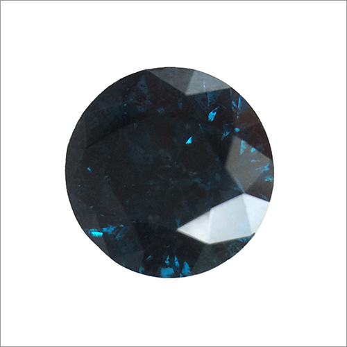 6.50Mm Treated Blue Color Brilliant Loose Diamonds Very Good