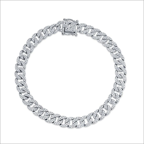 5 mm Diamond Cuban Link Bracelet By SHEETAL DIAMONDS