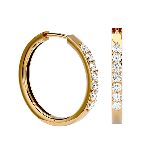 Small Diamond Hoop Earrings