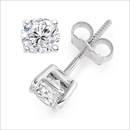 Round Diamond Stud Earrings