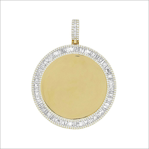 10KT 1.40CTW Baguette Diamond Memory Pendant