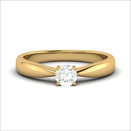 Buy Simple Solitaire Engagement Ring, 14K Yellow Gold, Diamond Ring, Single  Diamond Ring, Dainty Engagement Ring, Chic, Classy Diamond Ring Online in  India - Etsy