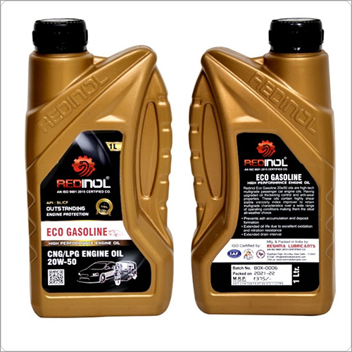 1 Ltr 20W-50 Eco Gasoline CNG-LPG Engine Oil By RESHMA LUBRICANTS