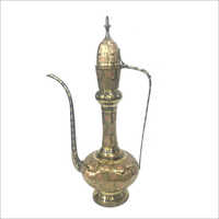 Royal Brass Finish Engraving Aftaba